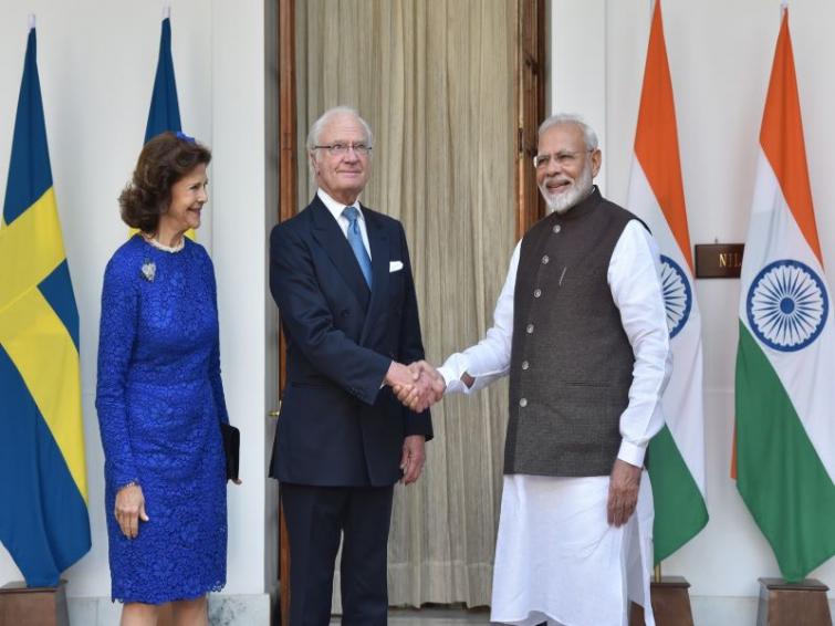 PM meets Sweden King Carl XVI Gustaf and Queen Silvia 