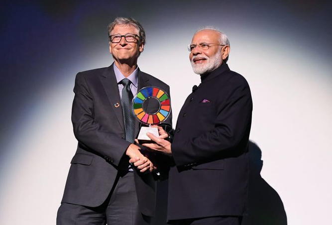 New York: Narendra Modi receives Global Goalkeepers Award