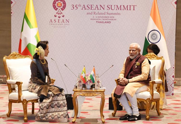 PM's Thailand visit: Narendra Modi meets State Counsellor of Myanmar Aung San Suu Kyi