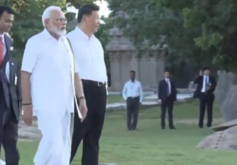 Modi, Xi Jinping visit several monuments in Mamallapuram together