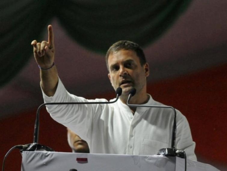 Rahul takes dig at Amit Shah over Hindi row, tags tricolour with 23 languages