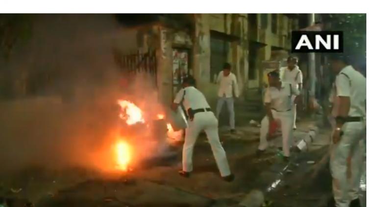 Clashes erupt at Amit Shah's roadshow in North Kolkata