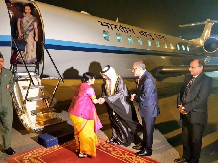 Sushma Swaraj arrives Abu Dhabi to be first Indian Foreign Minister to attend OIC meet
