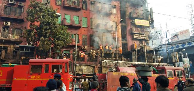 Massive fire breaks out in Kolkata's Gariahat market, firefighting ops underway