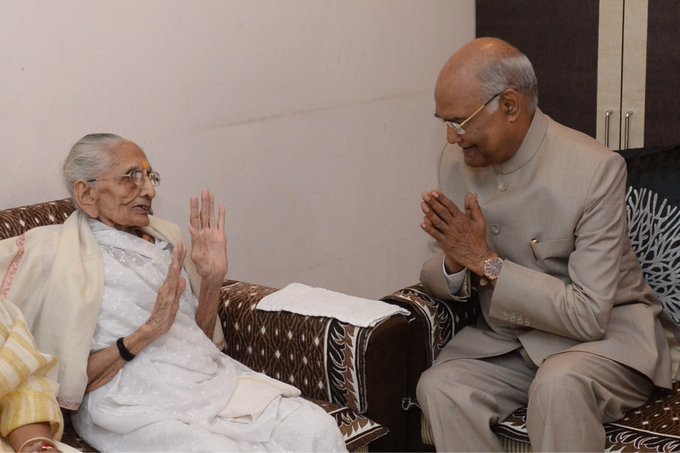 Ram Nath Kovind meets PM Narendra Modi's mother