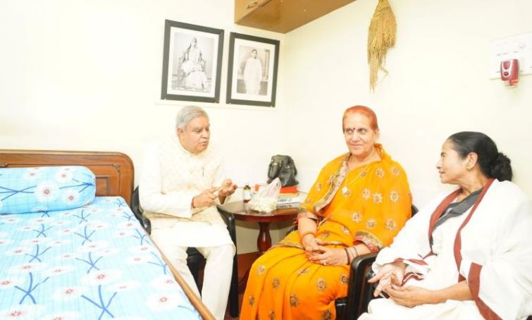 West Bengal Guv Jagdeep Dhankar pays visit to Mamata Banerjee's residence on Kali Puja