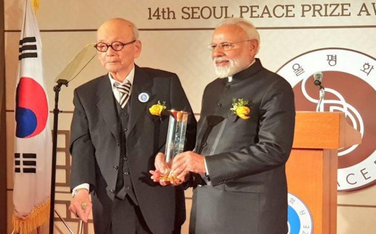 PM Modi receives Seoul Peace Prize in South Korea