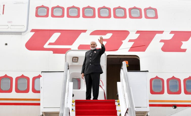 PM Narendra Modi emplanes for India after attending BRICS Summit