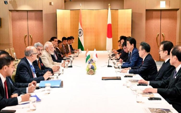 G20 Summit: PM Modi arrives Japan, holds talks with Shinzo Abe
