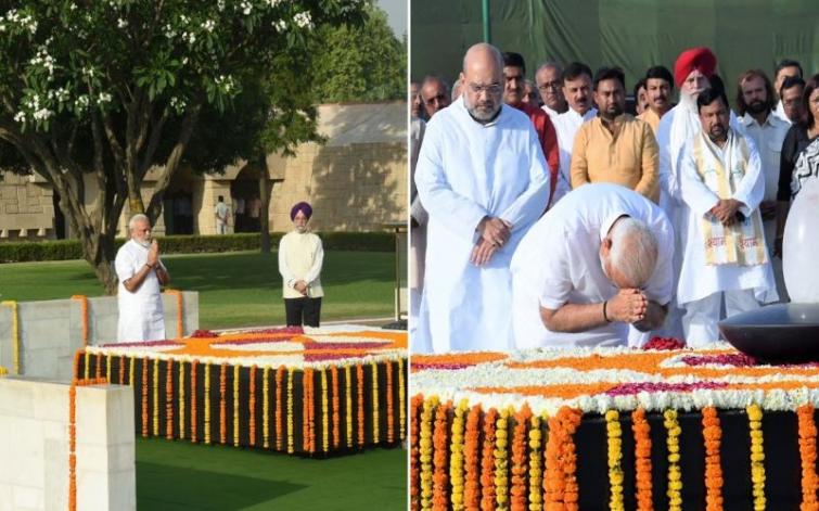 Ahead of swearing-in, PM Modi pays homage to Mahatma Gandhi, Atal Bihari Vajpayee