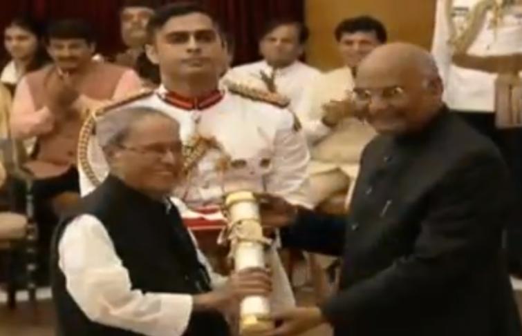 Former President Pranab Mukherjee receives Bharat Ratna award
