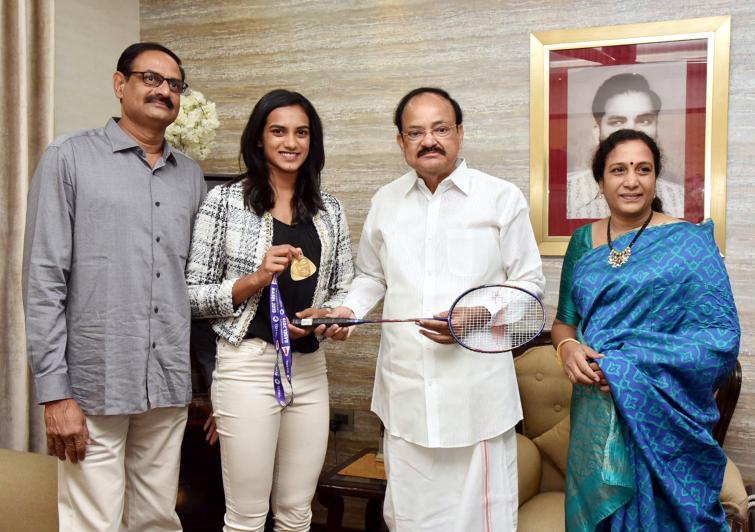 Sindhu is the pride of the nation and athletes like her are role models to youth: Vice President Naidu