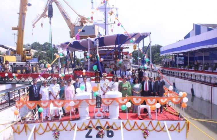 GRSE launches its 5th Fast Patrol Vessel for Indian Coast Guard