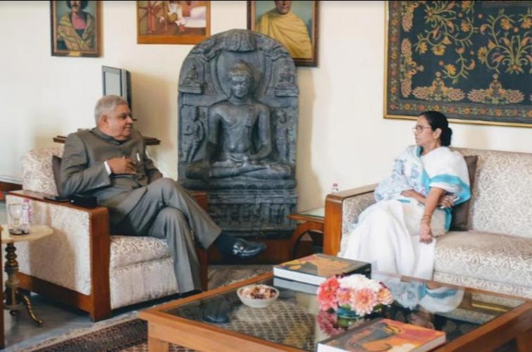 West Bengal CM Mamata Banerjee meets Guv Jagdeep Dhankhar