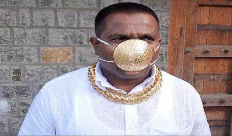 Pune man sets internet on fire by wearing gold mask