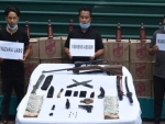 Security forces nab three persons along with illegal arms, IMFL in Nagaland’s Dimapur