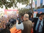 Amit Shah's roadshow pulls massive crowd in West Bengal's Santiniketan