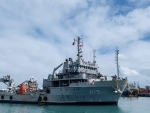 Indian Naval ship visits Mauritius to assist in oil spill salvage operations