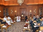 Prime Minister of Sri Lanka Mahinda Rajapaksa calls on President Kovind
