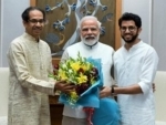 Uddhav Thackeray, son Aaditya meet PM Narendra ModiÂ 