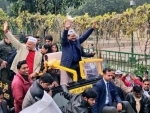Arvind Kejriwal holds roadshow ahead of his nomination filing in Delhi 