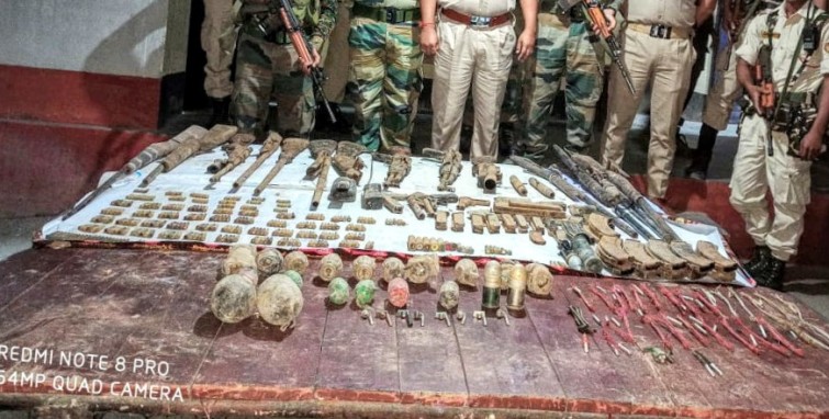 Indian army-police recover huge cache of arms-ammu ahead of BTC elections in Assam