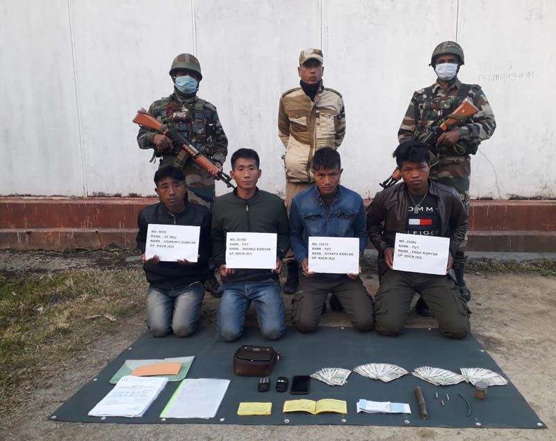 Four NSCN (Khango) cadres nabbed in Nagaland