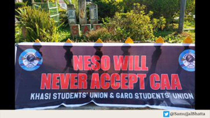 NESO observes black day protesting against CAA