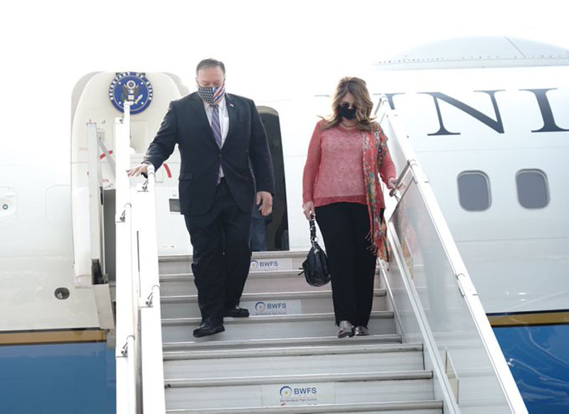 Mike Pompeo arrives in India for 2+2Ministerial Dialogue