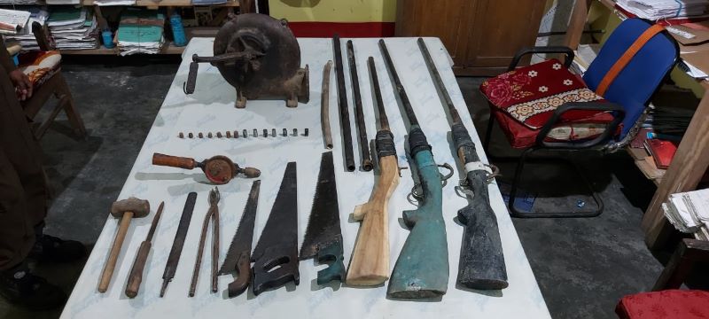 Assam: Police conduct search and raid operation in Darrang district, arms recovered