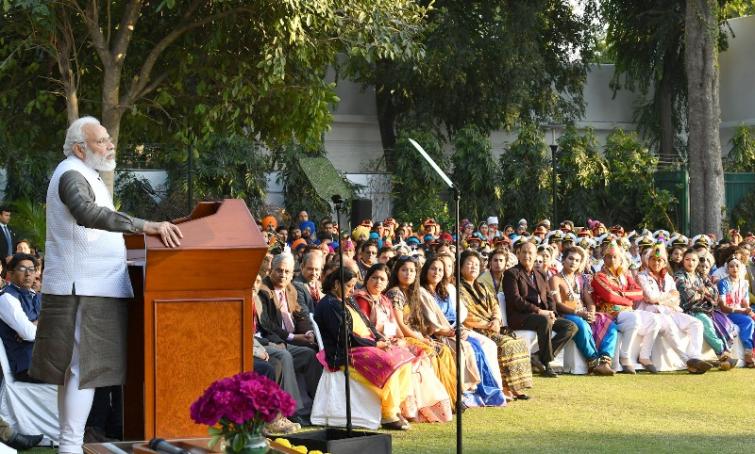 PM Modi interacts with participants of Republic Day Parade