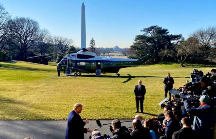 Donald Trump leaves White House, will depart for India shortly
