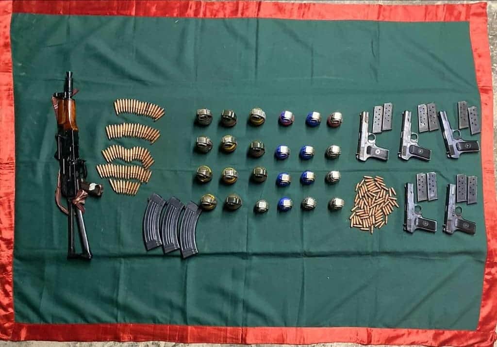 Indian Army recovers Chinese pistols, grenades during search operation in Baramulla