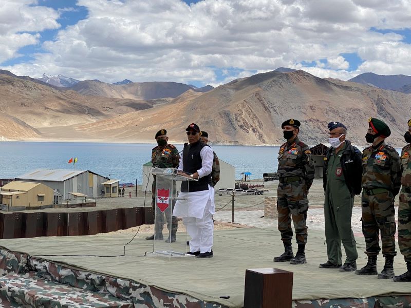 Not an inch of Indian territory could be touched by any power: Rajnath Singh in Ladakh