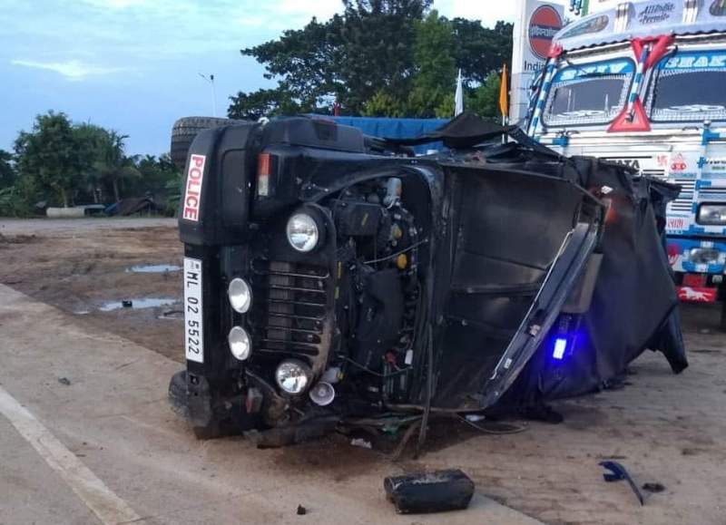 Four police personnel injured after Meghalaya minister’s pilot car meets road mishap