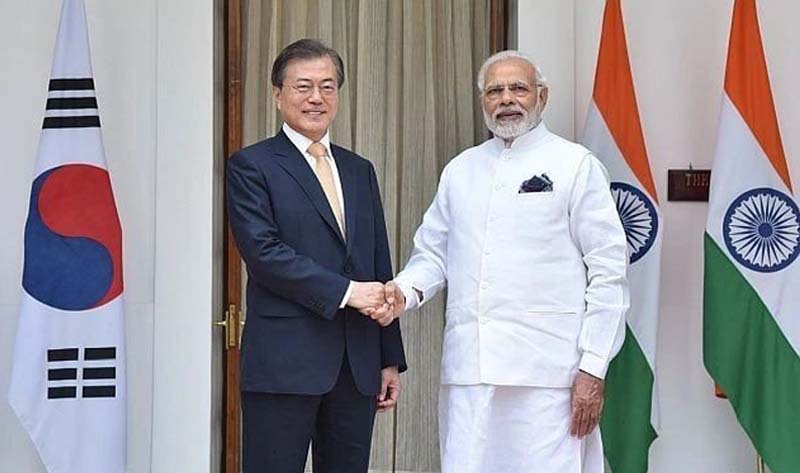 Narendra Modi speaks with Moon Jae-in, reviews global developments