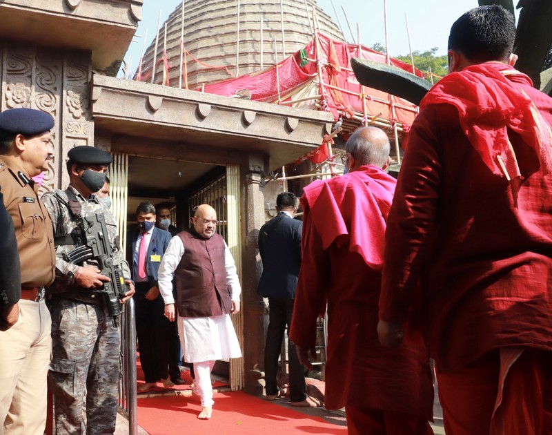 Union Home Minister Amit Shah offers prayer at Kamakhya temple in Guwahati
