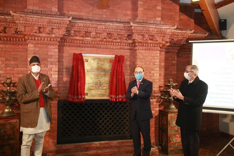 Indian Foreign Secretary Harsh Vardhan Shringla inaugurates renovated Buddhist monastery during Nepal visit