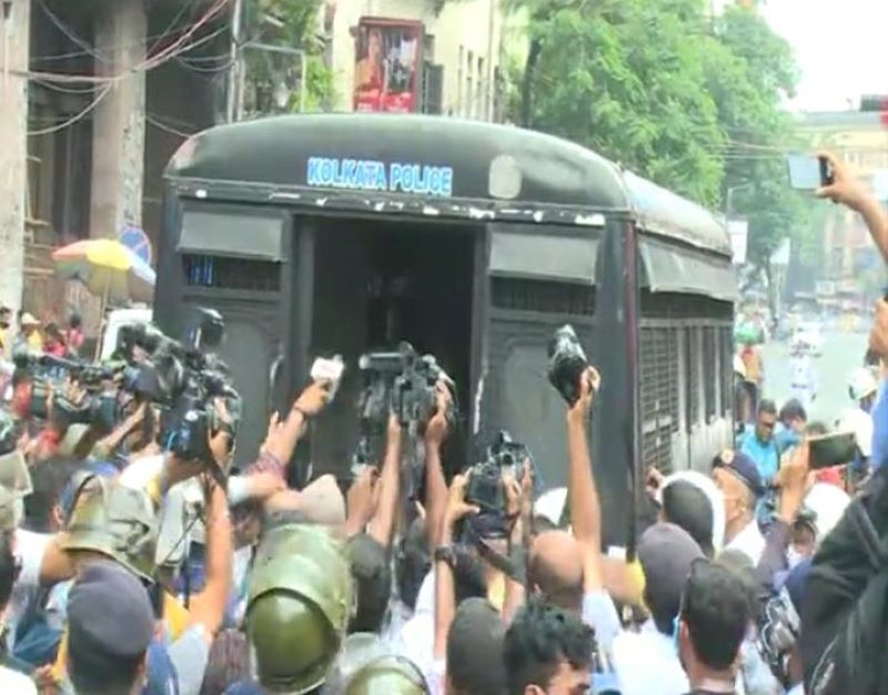 Fake COVID vaccination camp: BJP holds protest march in Kolkata, scuffles with police