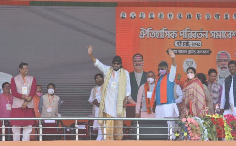 Mithun Chakraborty in Kolkata's Brigade Parade Ground, to share stage with PM Modi