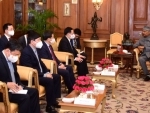 Vietnamese parliamentary delegation members meet Indian President Ram Nath Kovind
