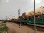 Oxygen Express with five loaded tankers begins journey from Angul to Secunderabad