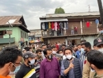 Kashmir: Mir Junaid visits Handwara fire scene, appeals for compensation