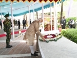 Prime Minister Narendra Modi pays homage at the Mausoleum of Bangabandhu Sheikh Mujibur Rahman