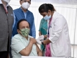 Dr. Harsh Vardhan and Smt. Nutan Goel receives their second dose of COVID-19 Vaccine