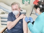 Australian High Commissioner to India in New Delhi Barry O'Farrell takes Covid-19 vaccine shot