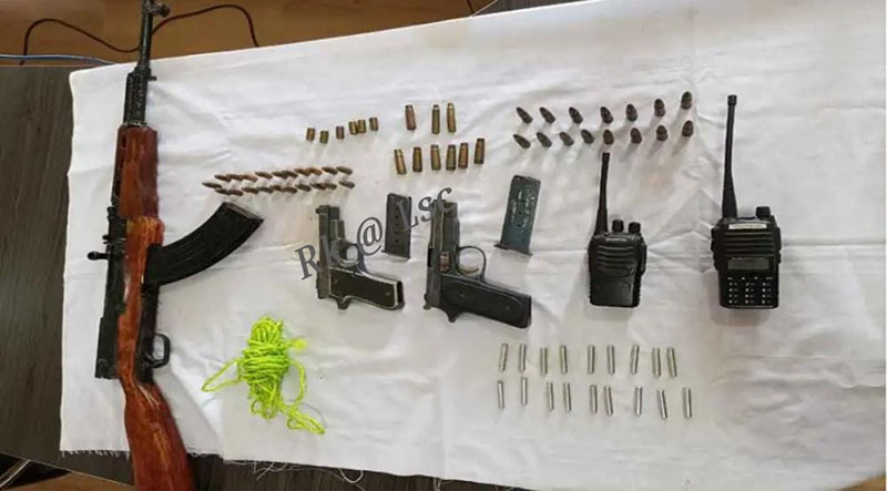 Arms and ammunitions recovered in Manipur