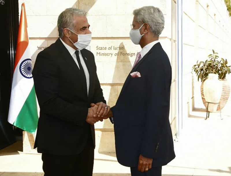 S Jaishankar meets Alternate Prime Minister and Foreign Minister of Israel Yair Lapid