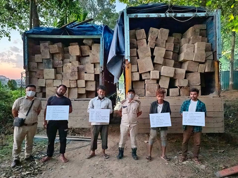 Security forces seize illegal Burma teak wood worth Rs 70 lakh in Nagaland