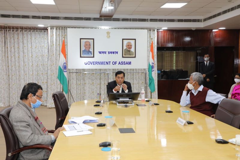 Assam CM Sarbananda Sonowal takes stock of the paddy procurement with FCI